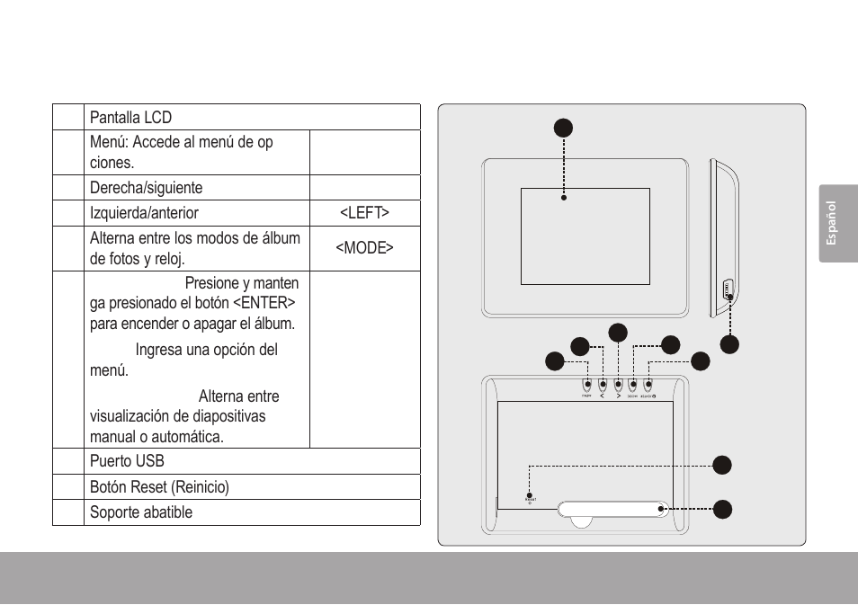 Panorama del álbum, Panorama del álbum 2.0 | COBY electronic DP245 User Manual | Page 35 / 92