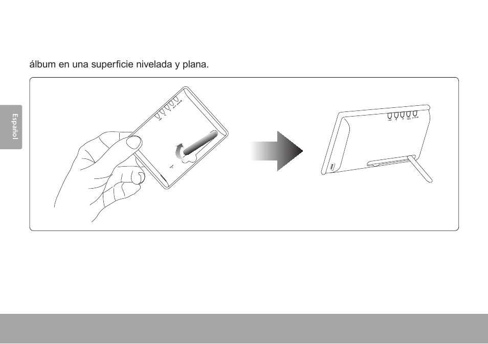 Uso del soporte abatible, Uso del soporte abatible 3.4 | COBY electronic DP245 User Manual | Page 38 / 92