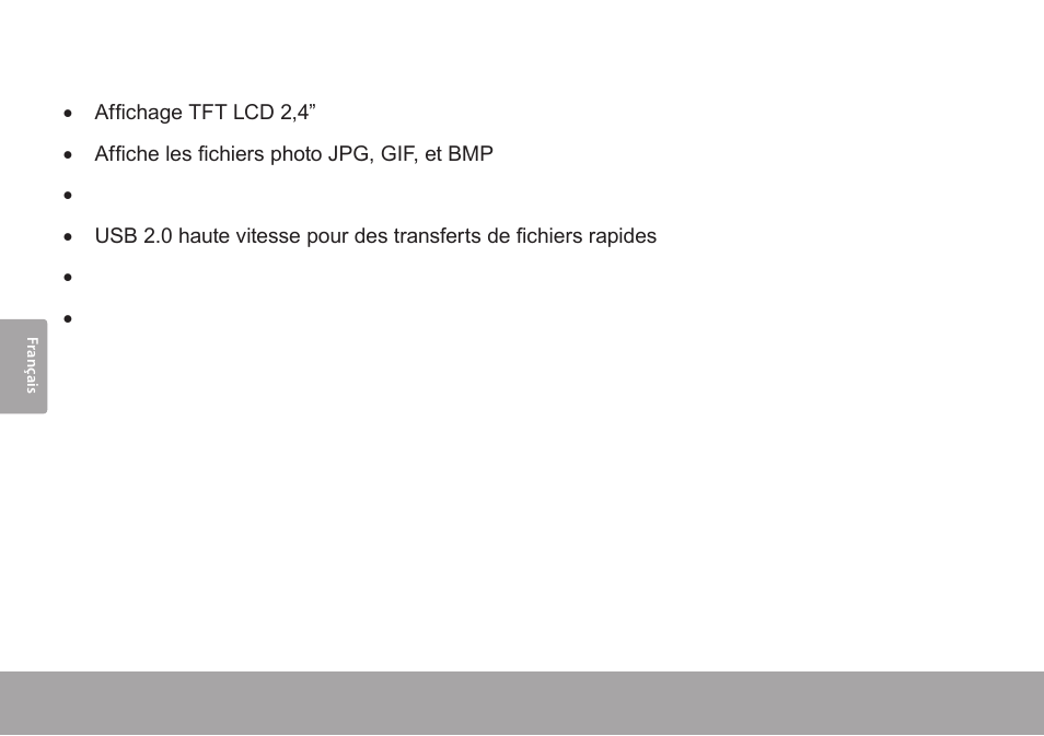 Caractéristiques, Caractéristiques 1.2 | COBY electronic DP245 User Manual | Page 64 / 92