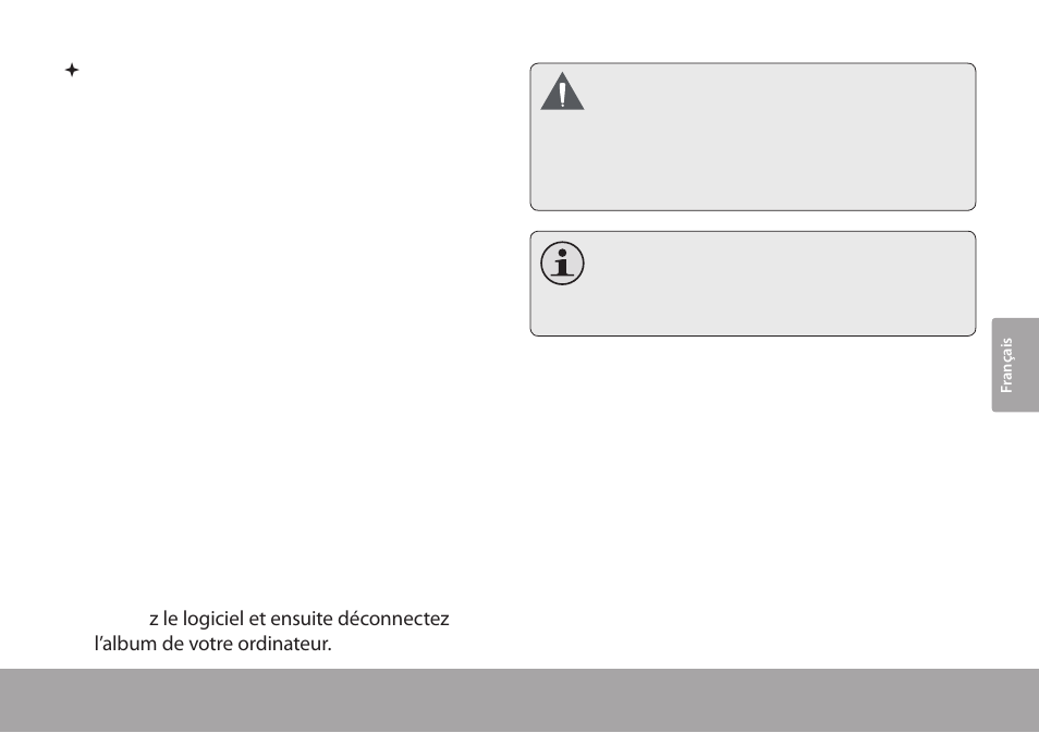 Réinitialisation de l’album, Chargement de photos sur l’album, Visualisation de photos sur l’album | Chargement de photos 3.2 sur l’album, Visualisation de photos 3.3 sur l’album | COBY electronic DP245 User Manual | Page 67 / 92