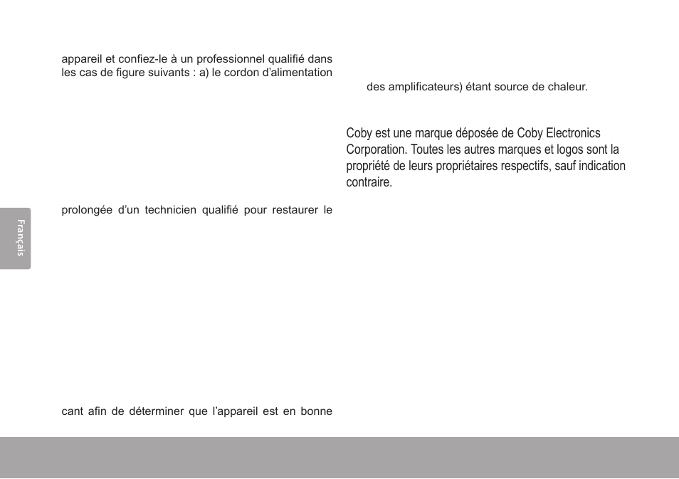 COBY electronic DP245 User Manual | Page 90 / 92