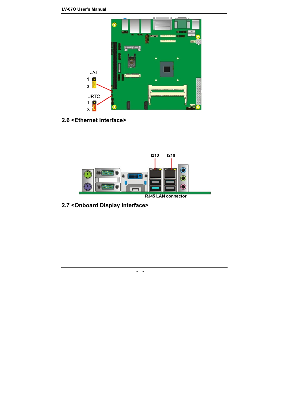 6 <ethernet interface, 7 <onboard display interface | COMMELL LV-67O User Manual | Page 14 / 41