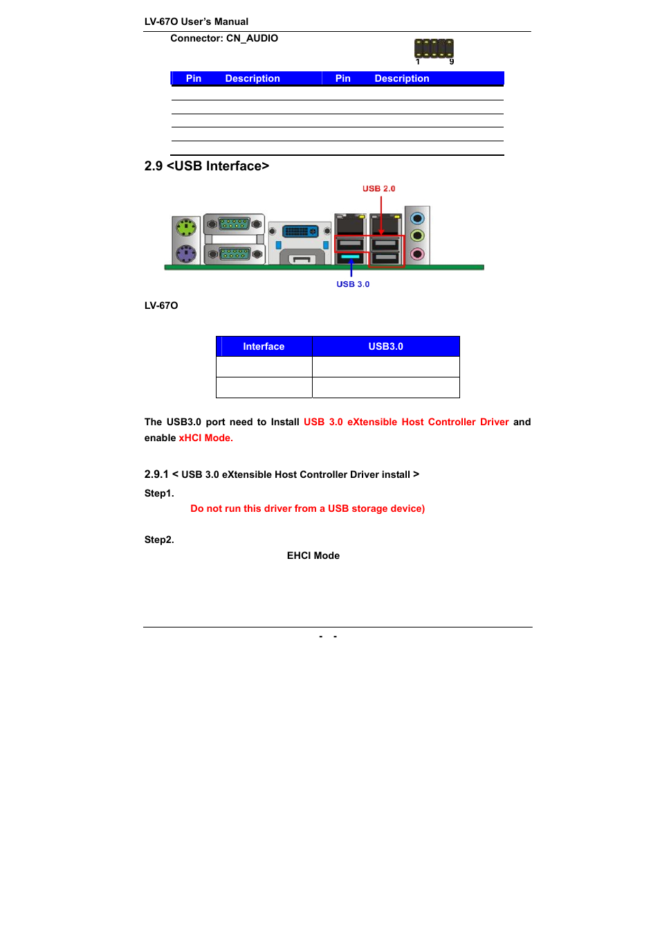9 <usb interface | COMMELL LV-67O User Manual | Page 20 / 41