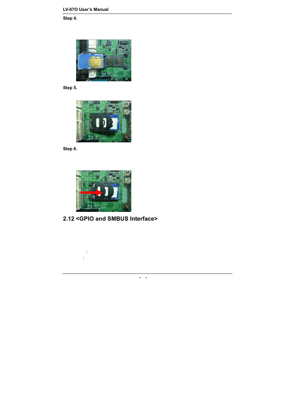 12 <gpio and smbus interface | COMMELL LV-67O User Manual | Page 28 / 41