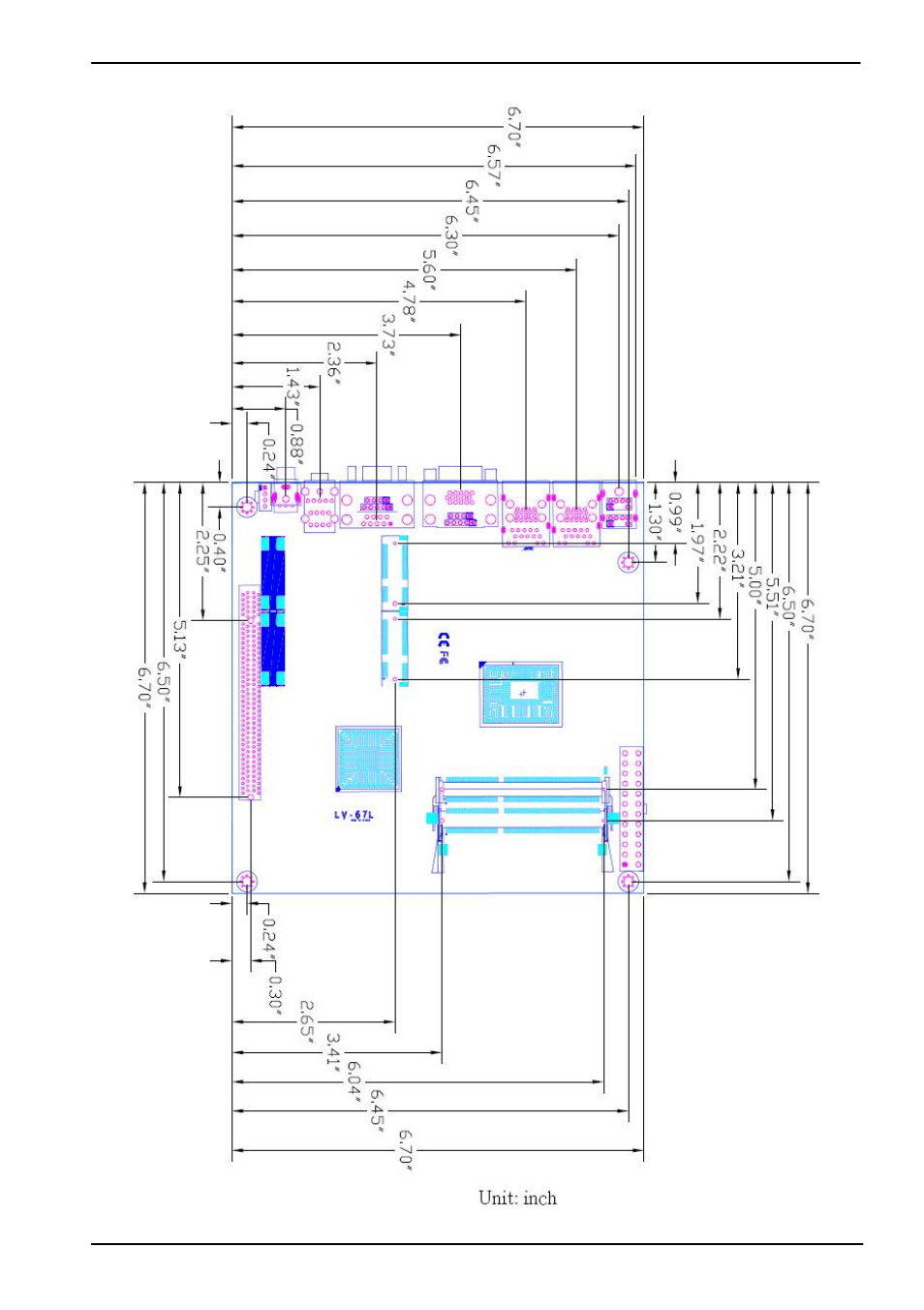 3 <mechanical drawing | COMMELL LV-67L User Manual | Page 11 / 51