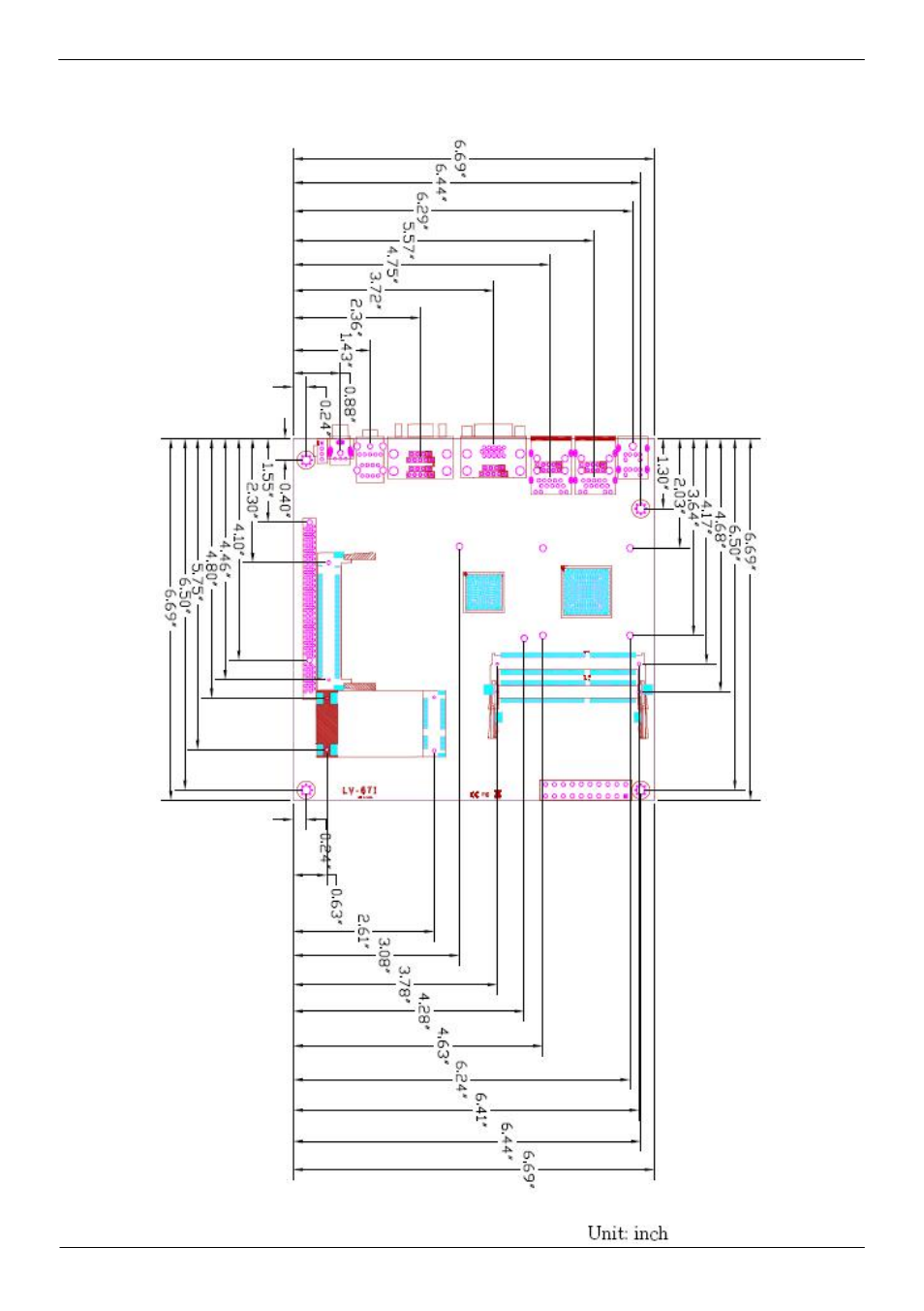 4 <mechanical drawing | COMMELL LV-67I User Manual | Page 11 / 60