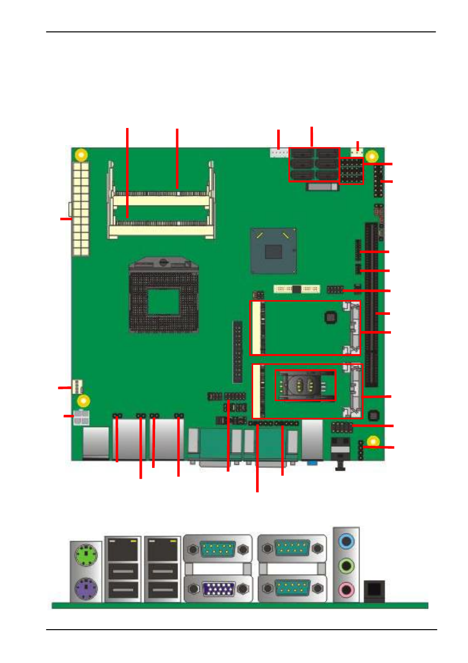 Chapter 2 <hardware setup, 1 <connector location | COMMELL LV-67H User Manual | Page 13 / 62