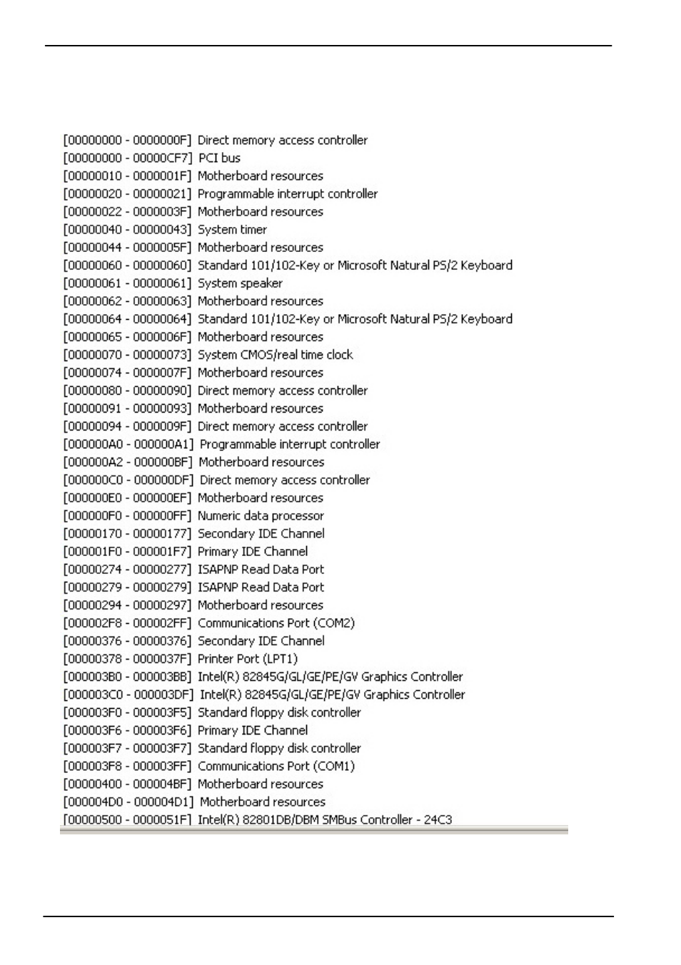 Appendix c <system resources | COMMELL LV-675 User Manual | Page 44 / 53