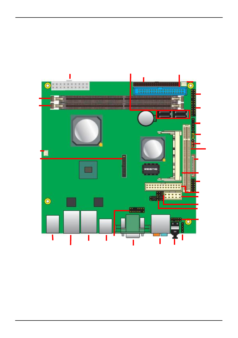 Chapter 2 <hardware setup, 1 <connector location | COMMELL LV-66A User Manual | Page 12 / 63
