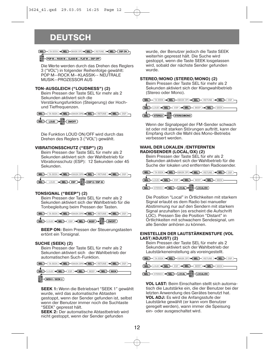 Deutsch | Vitek VT-3624 User Manual | Page 12 / 28