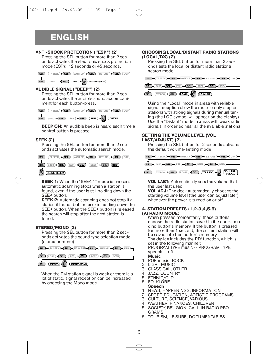 English | Vitek VT-3624 User Manual | Page 6 / 28
