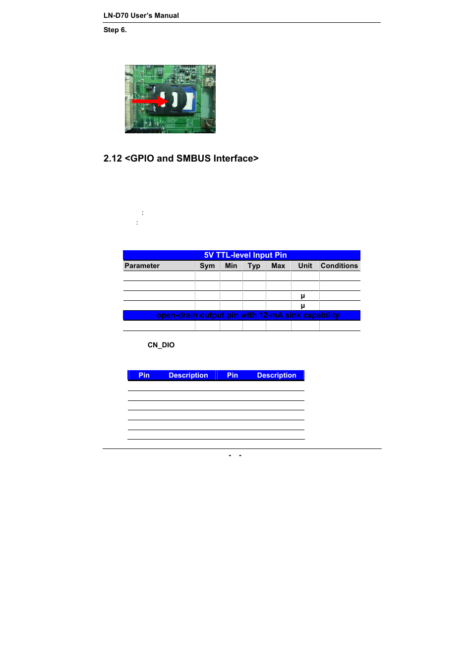 12 <gpio and smbus interface | COMMELL LN-D70 User Manual | Page 30 / 43