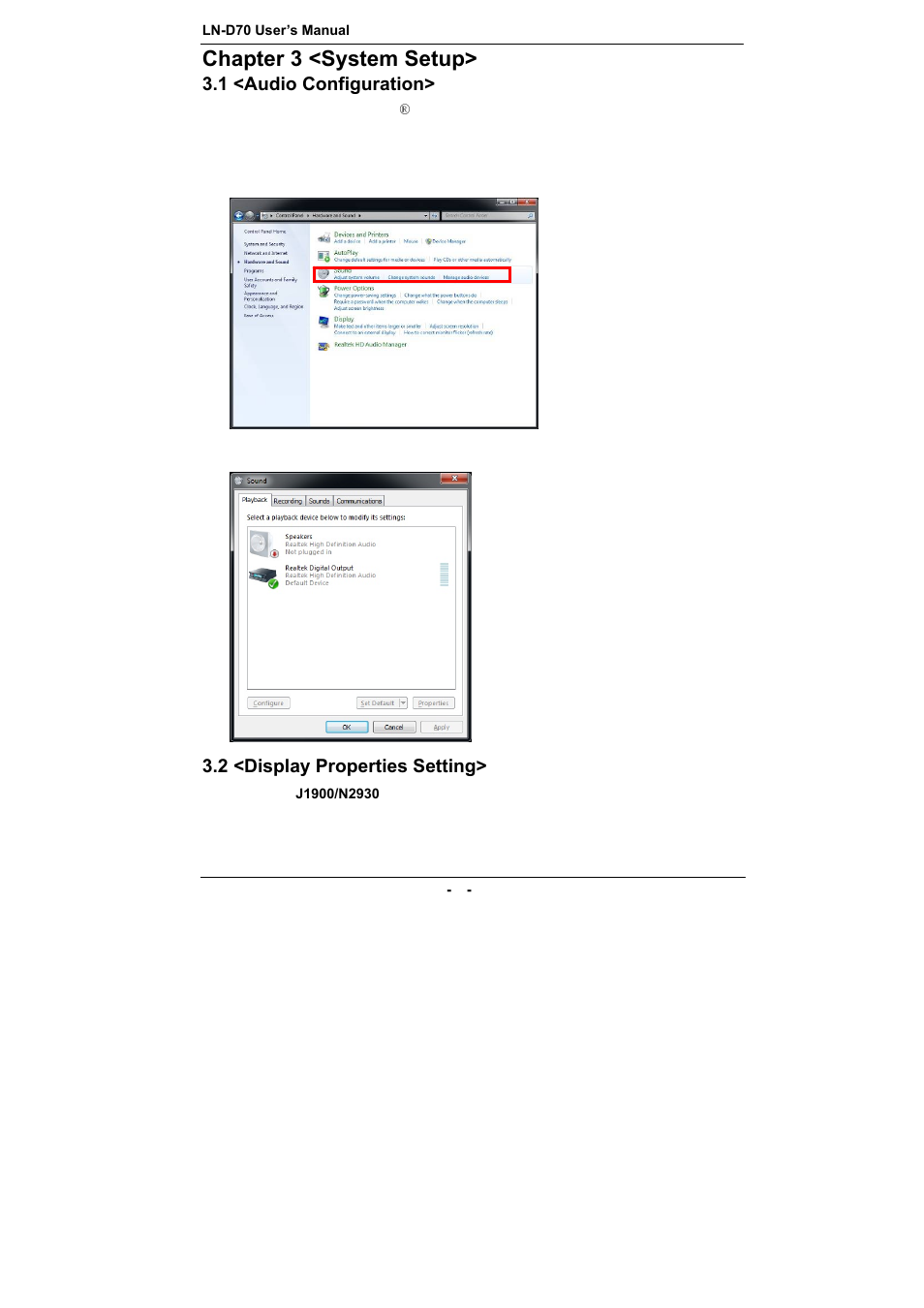 Chapter 3 <system setup | COMMELL LN-D70 User Manual | Page 35 / 43