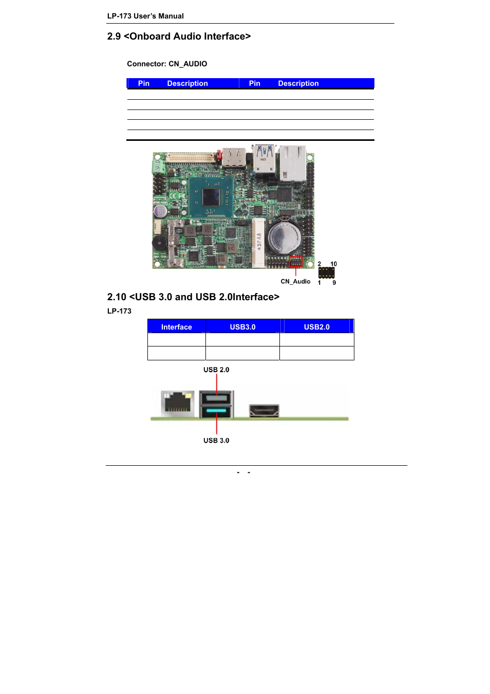 9 <onboard audio interface | COMMELL LP-173 User Manual | Page 19 / 34