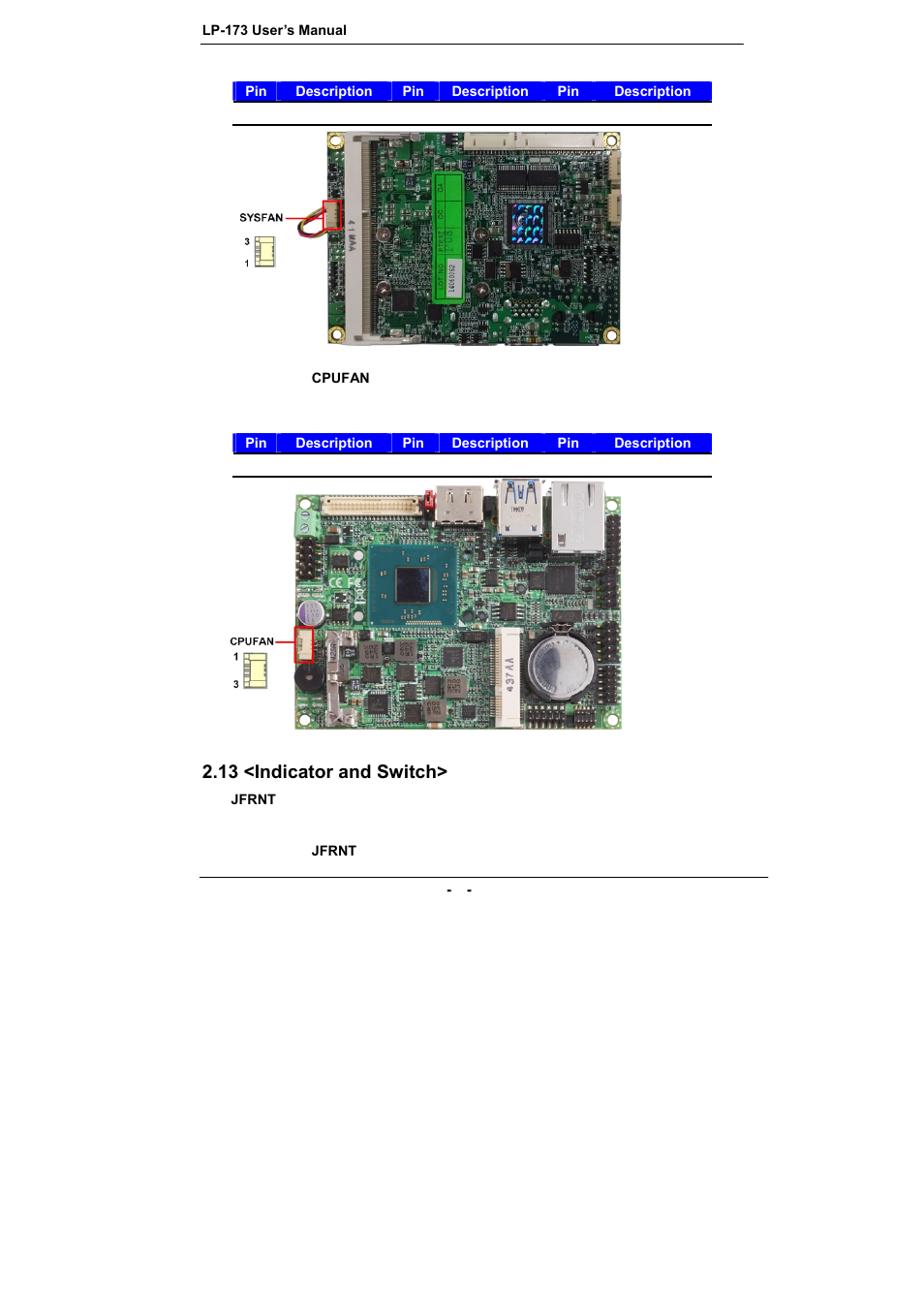 13 <indicator and switch | COMMELL LP-173 User Manual | Page 25 / 34