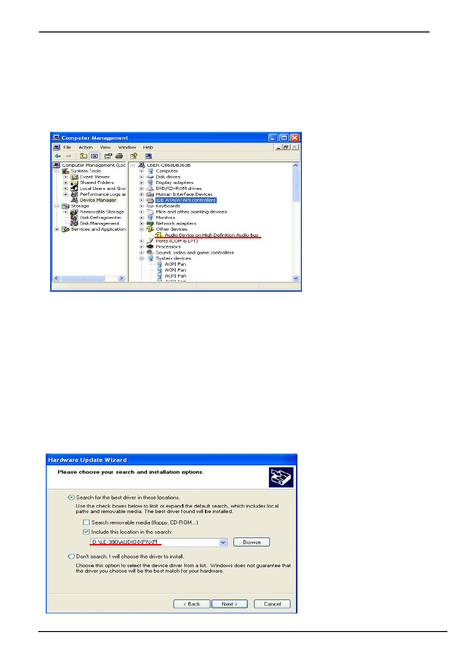 Appendix e <amd hing definition audio device | COMMELL LP-180 User Manual | Page 47 / 49