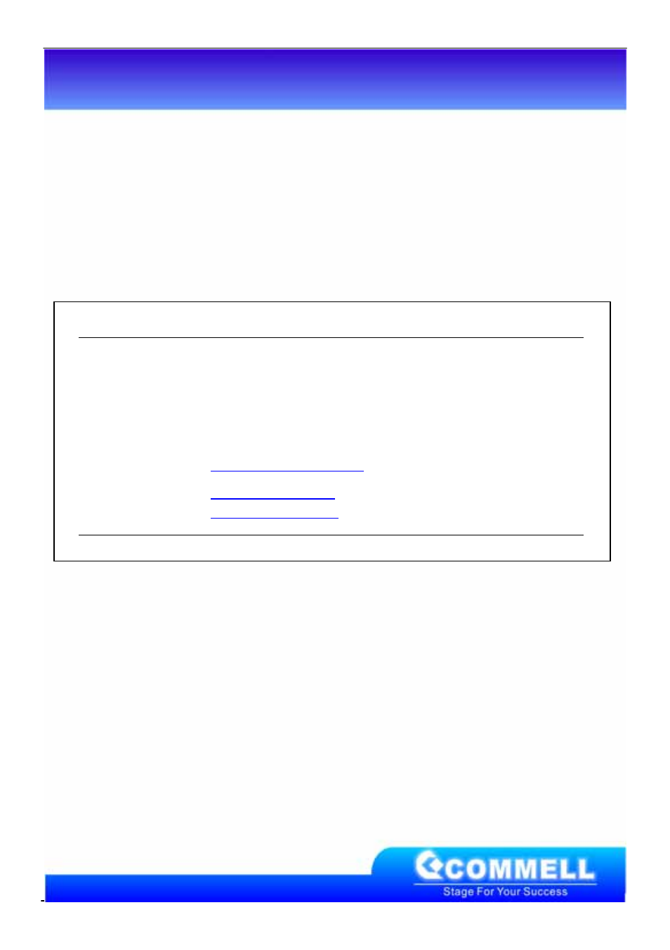 Contact information, Taiwan commate computer inc | COMMELL MPX-643 User Manual | Page 13 / 13