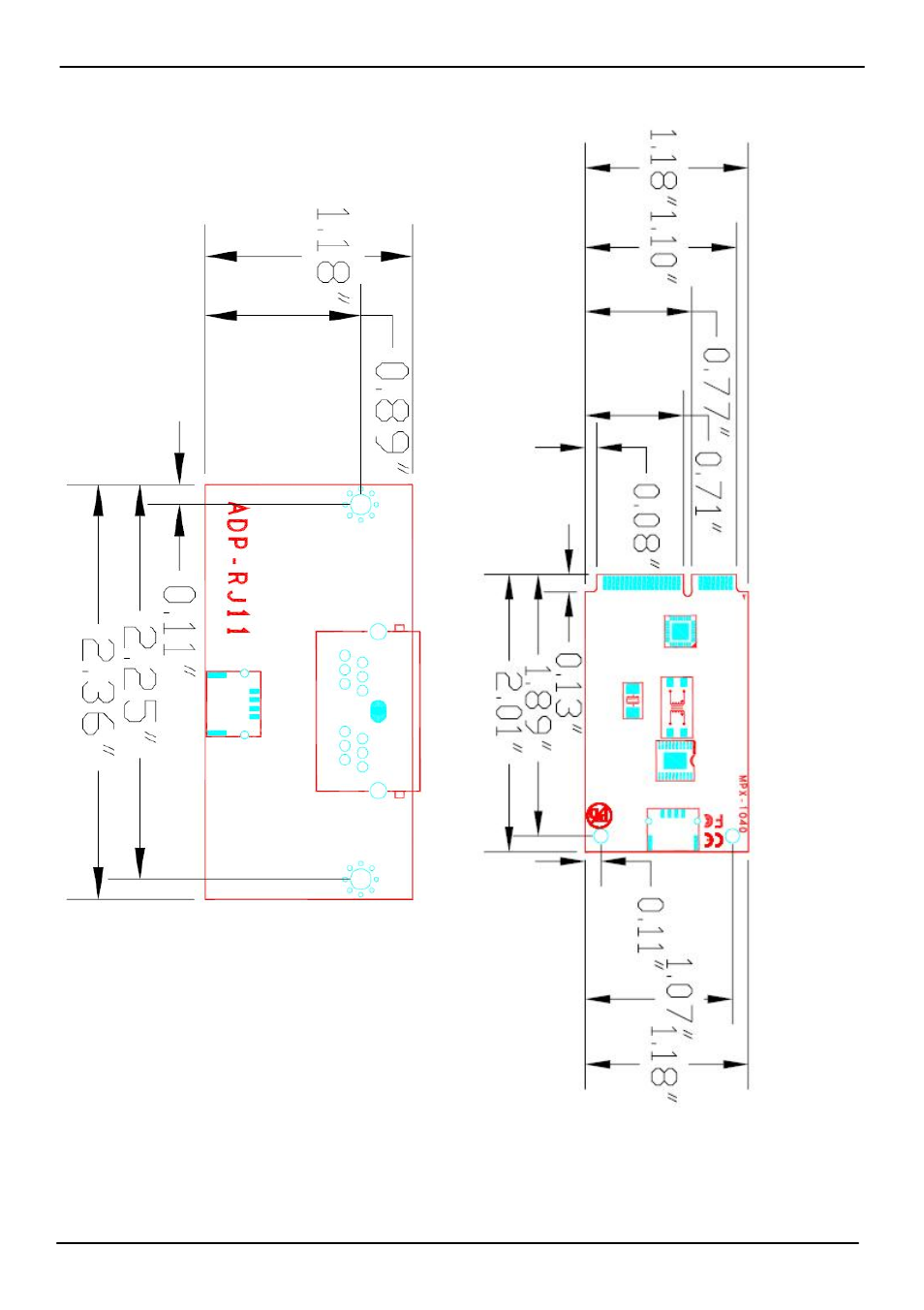 2 <mechanical drawing | COMMELL MPX-1040 User Manual | Page 5 / 7