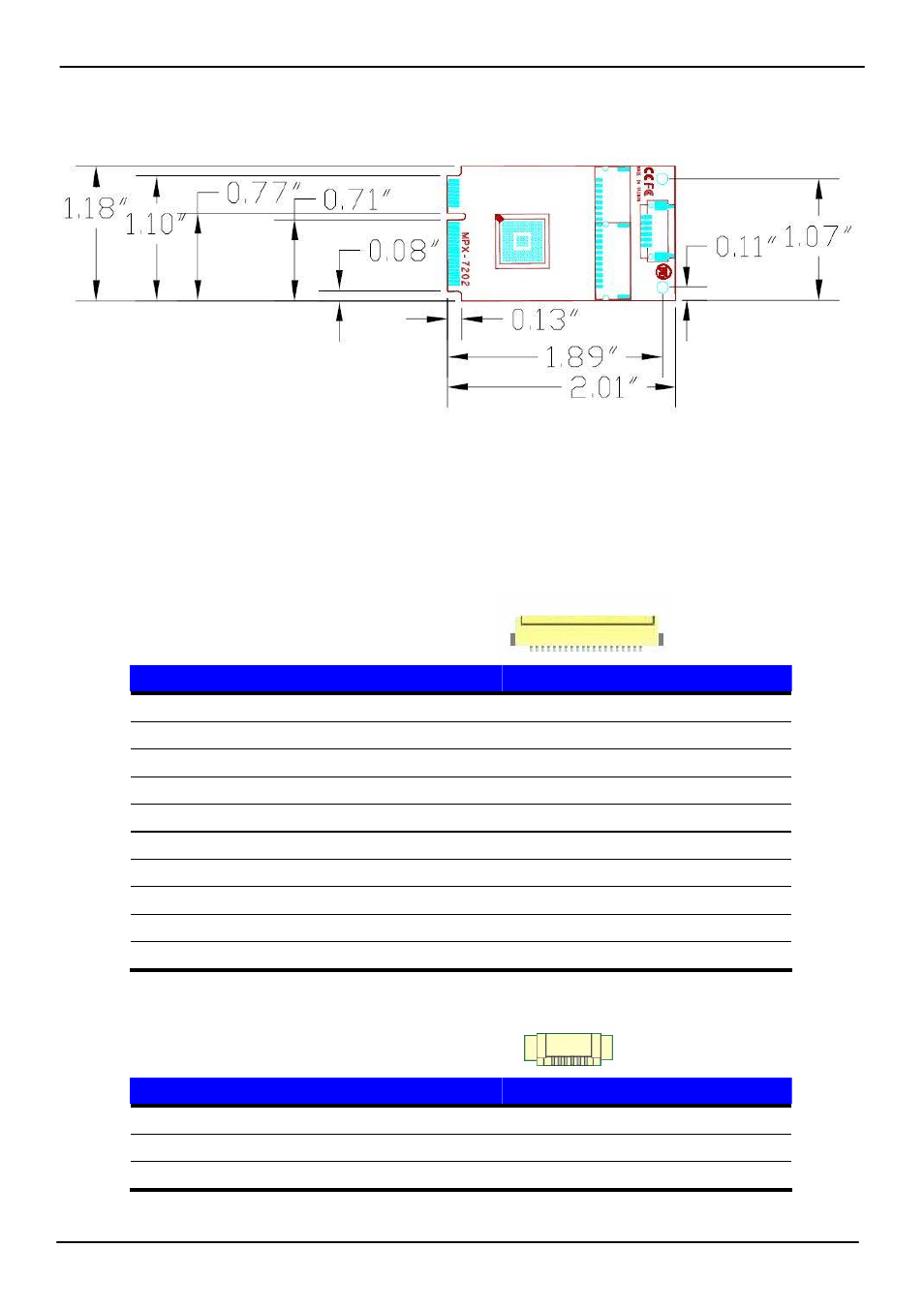 2 <mechanical drawing, 3 <connector reference | COMMELL MPX-7202 User Manual | Page 5 / 6