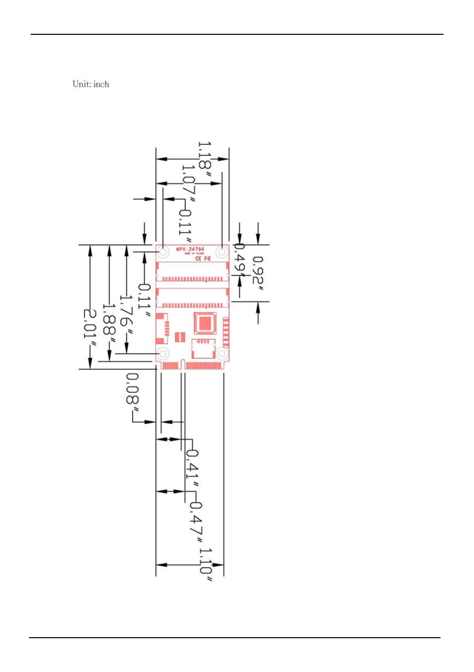 2 <mechanical drawing | COMMELL MPX-24794G User Manual | Page 5 / 11