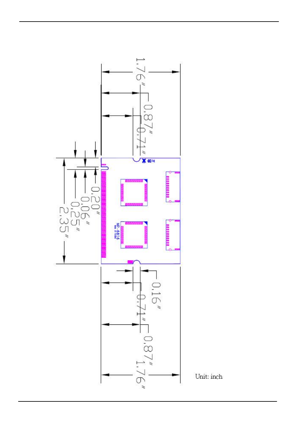 2 <mechanical drawing | COMMELL MP-6816D4 User Manual | Page 5 / 11