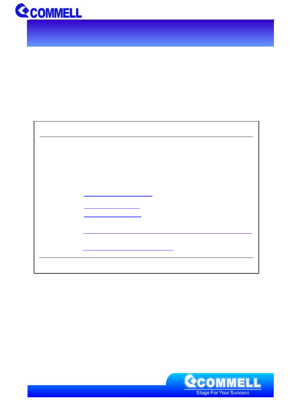 Contact information, Taiwan commate computer inc | COMMELL CBP-6P3X2 User Manual | Page 6 / 6