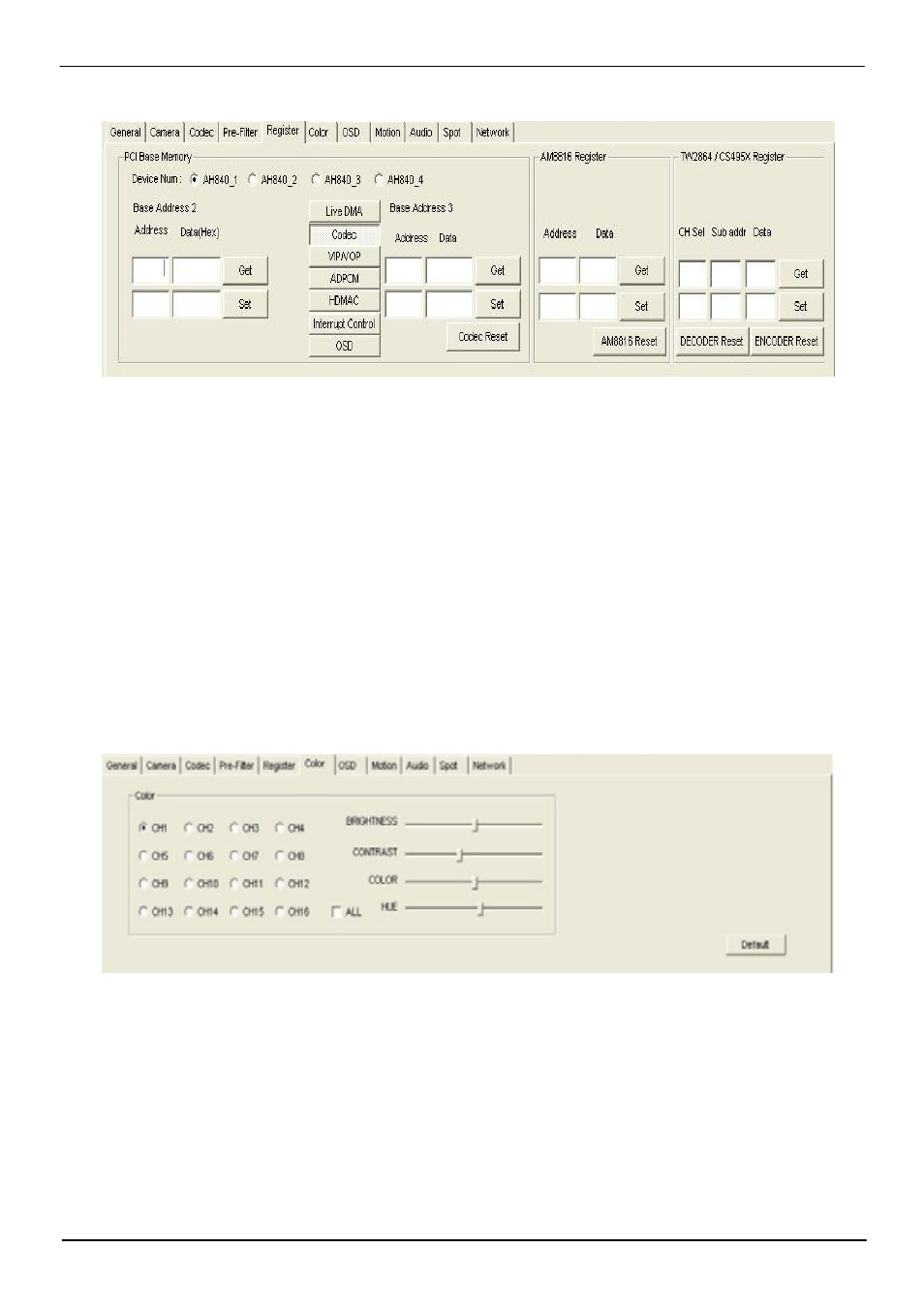 Register, 5 < color | COMMELL SPX-602H User Manual | Page 24 / 32