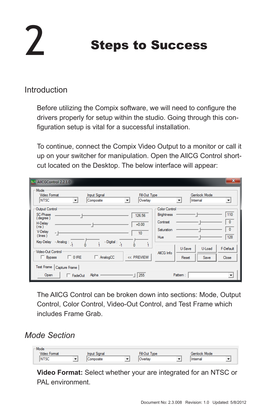Steps to success | Compix Analog User Manual | Page 6 / 16