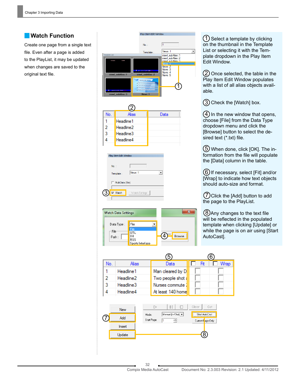 Compix AutoCast 3.1 User Manual | Page 30 / 49