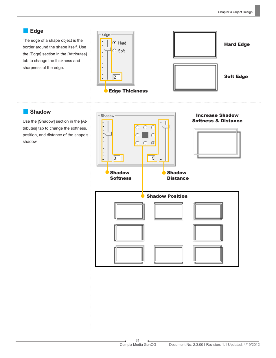 Edge, Shadow | Compix GenCG 5.5 User Manual | Page 61 / 109