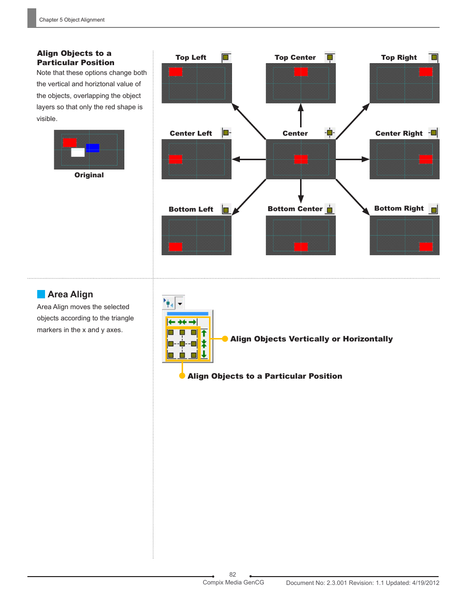 Area align | Compix GenCG 5.5 User Manual | Page 82 / 109