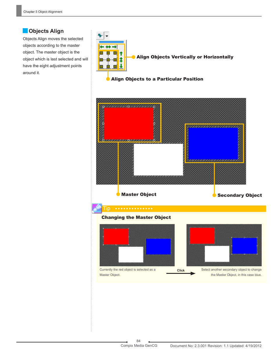 Objects align | Compix GenCG 5.5 User Manual | Page 84 / 109