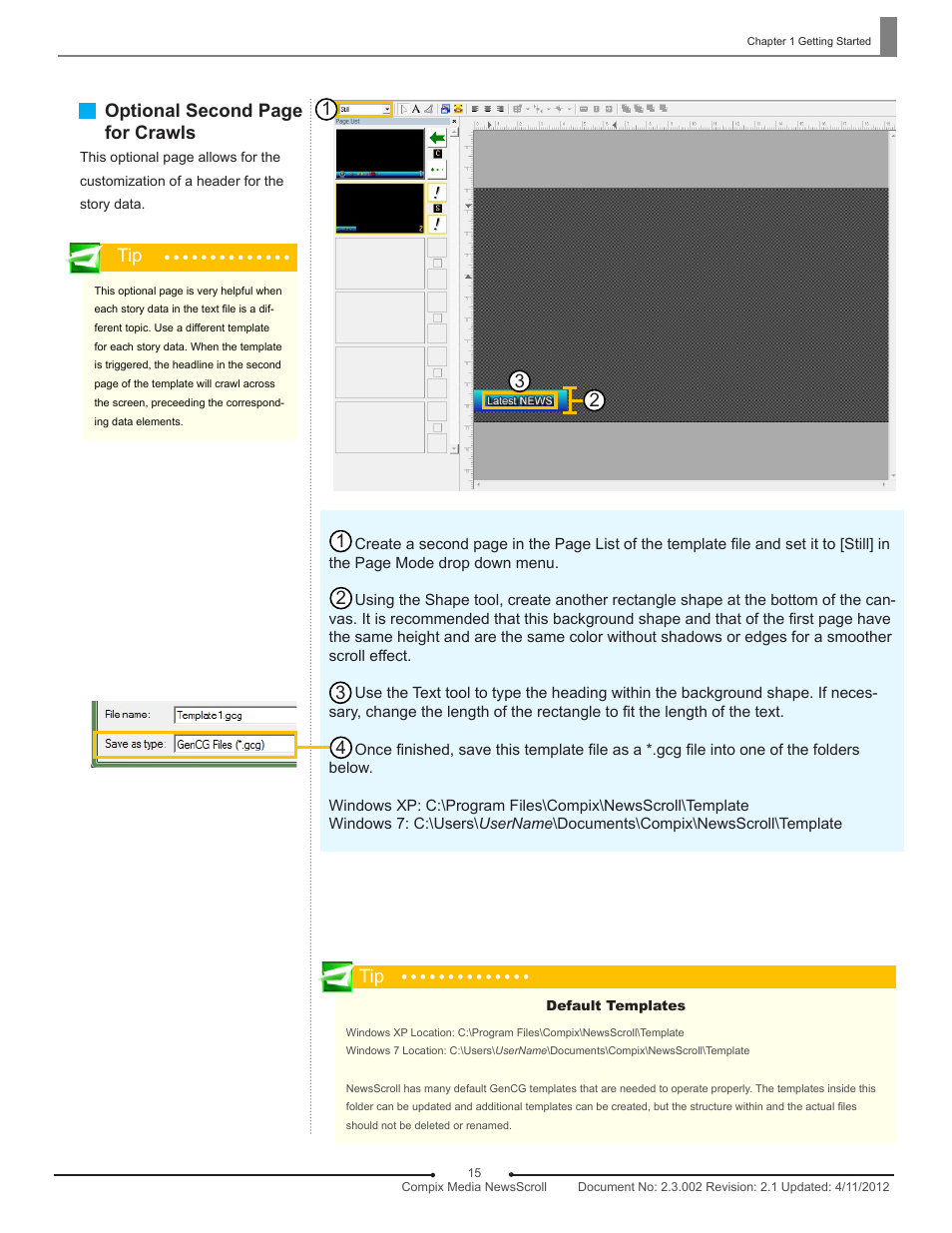 Compix NewsScroll 4.1 User Manual | Page 15 / 56