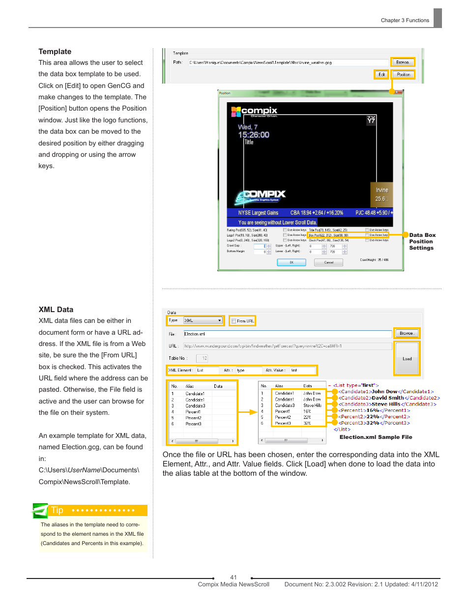 Compix NewsScroll 4.1 User Manual | Page 41 / 56