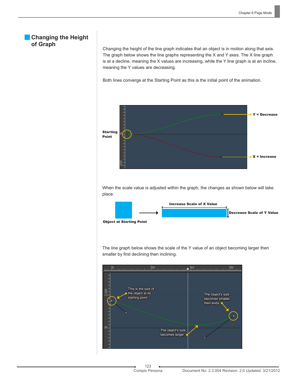 Changing the height of graph | Compix Persona User Manual | Page 123 / 209