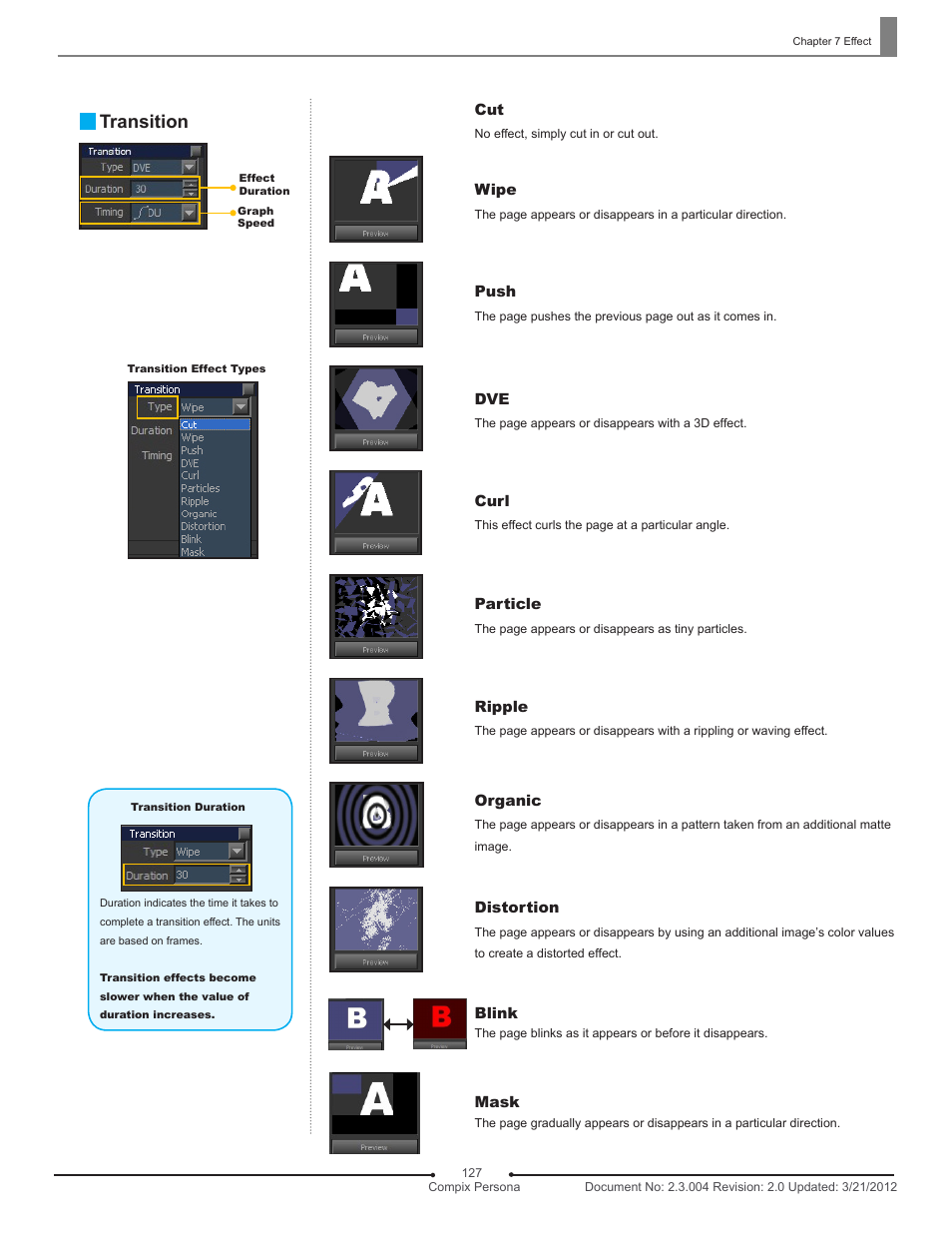 Transition | Compix Persona User Manual | Page 127 / 209