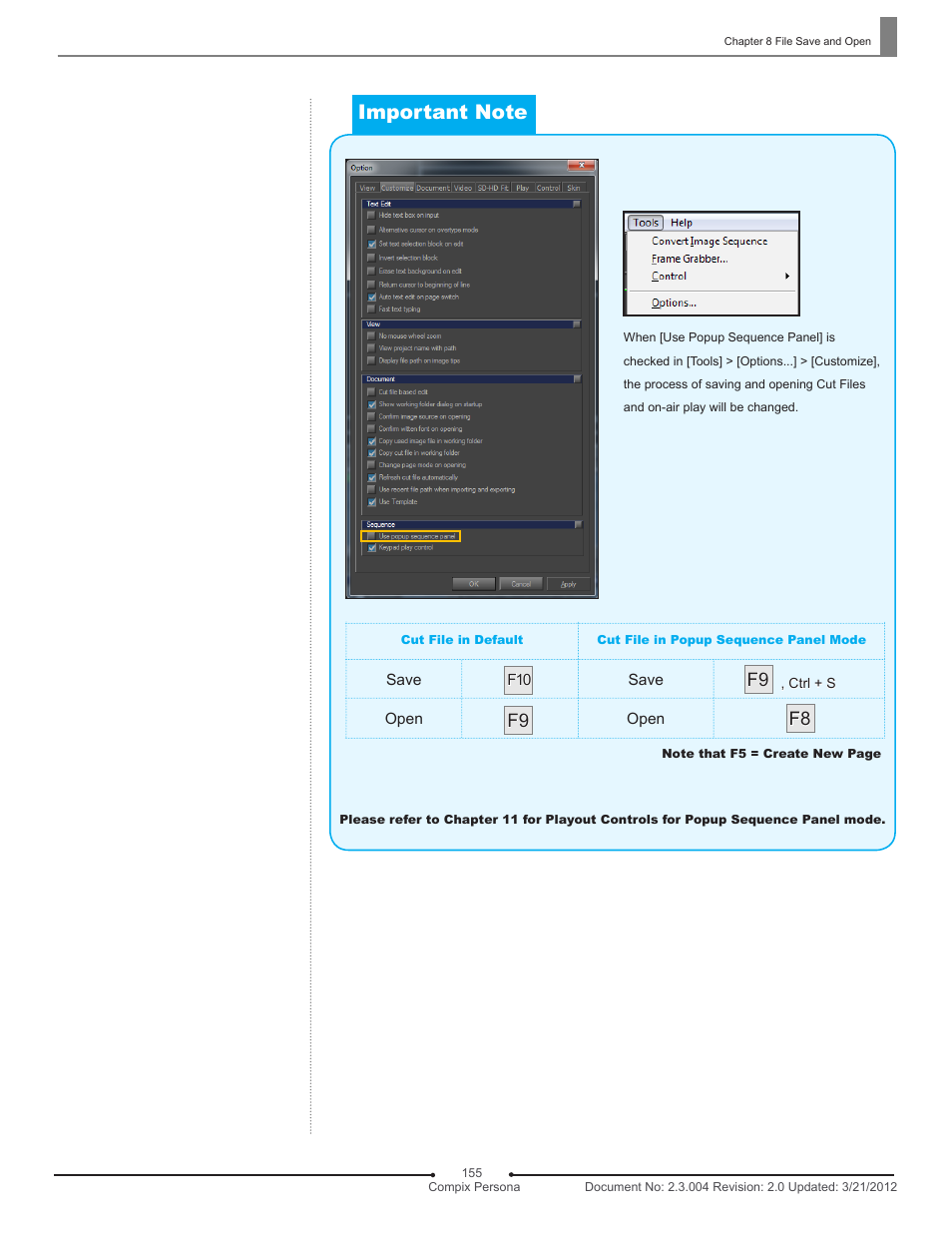 F9 f8 | Compix Persona User Manual | Page 155 / 209
