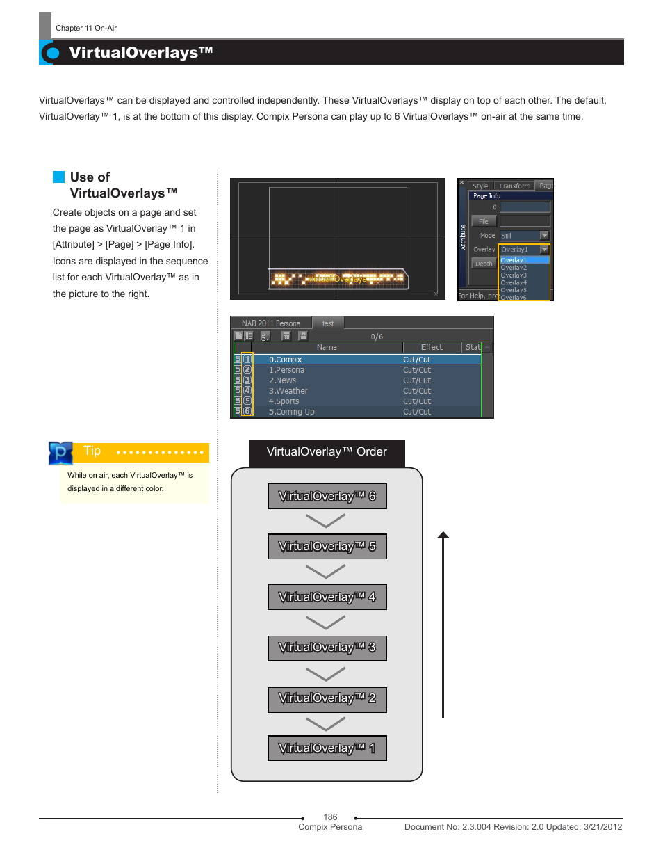 Virtualoverlays | Compix Persona User Manual | Page 186 / 209