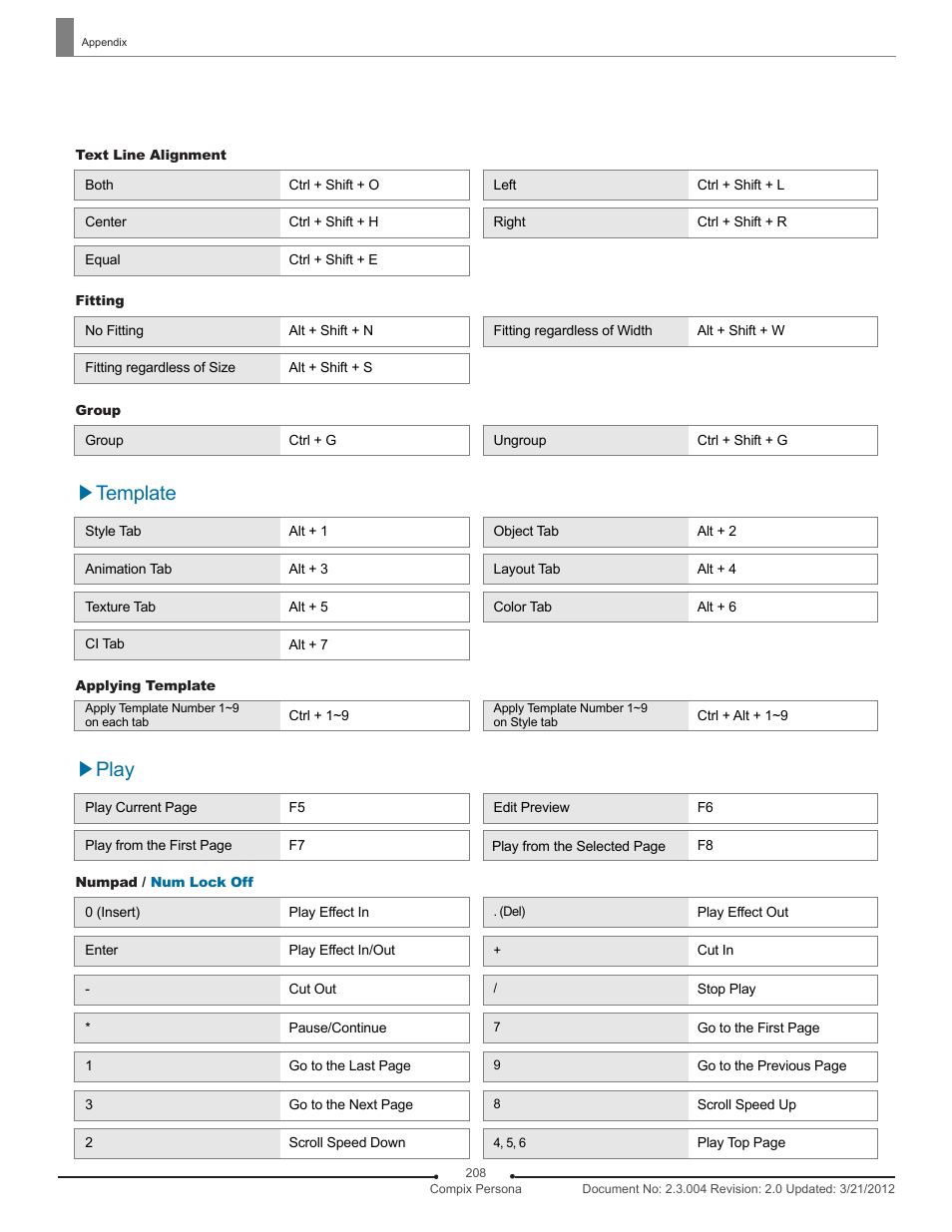 Template ▶ play | Compix Persona User Manual | Page 208 / 209