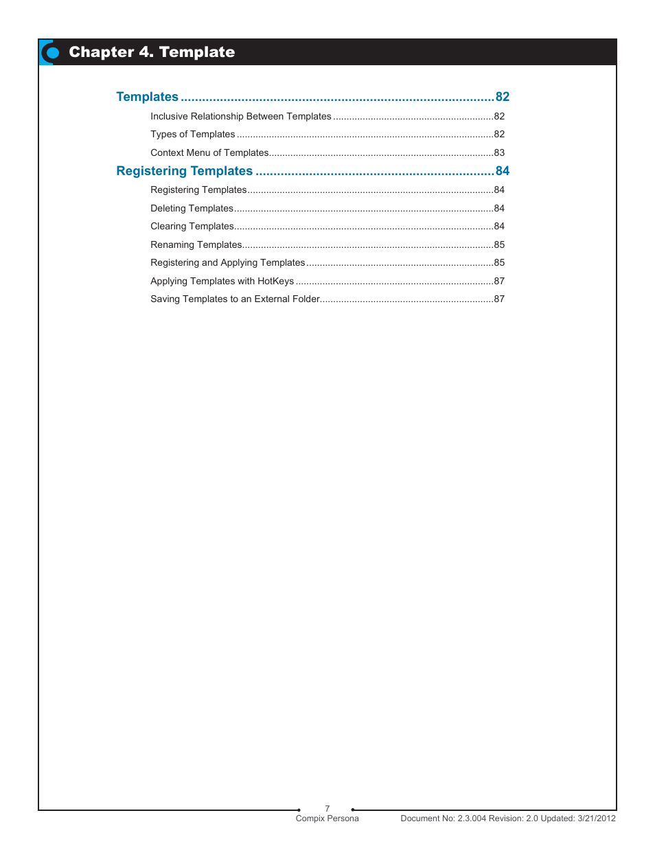Chapter 4. template | Compix Persona User Manual | Page 7 / 209