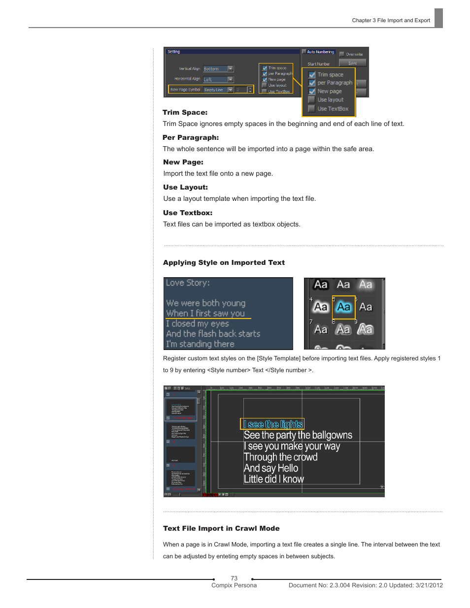 Compix Persona User Manual | Page 73 / 209