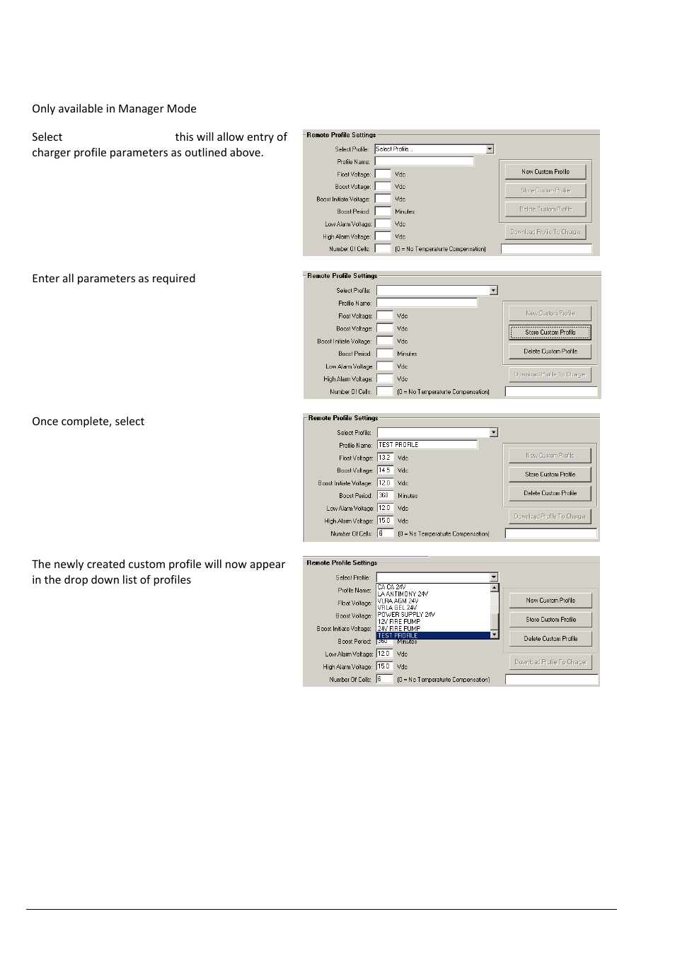 Creating custom profiles | Computronic Controls Sentinel 300P User Manual | Page 14 / 22