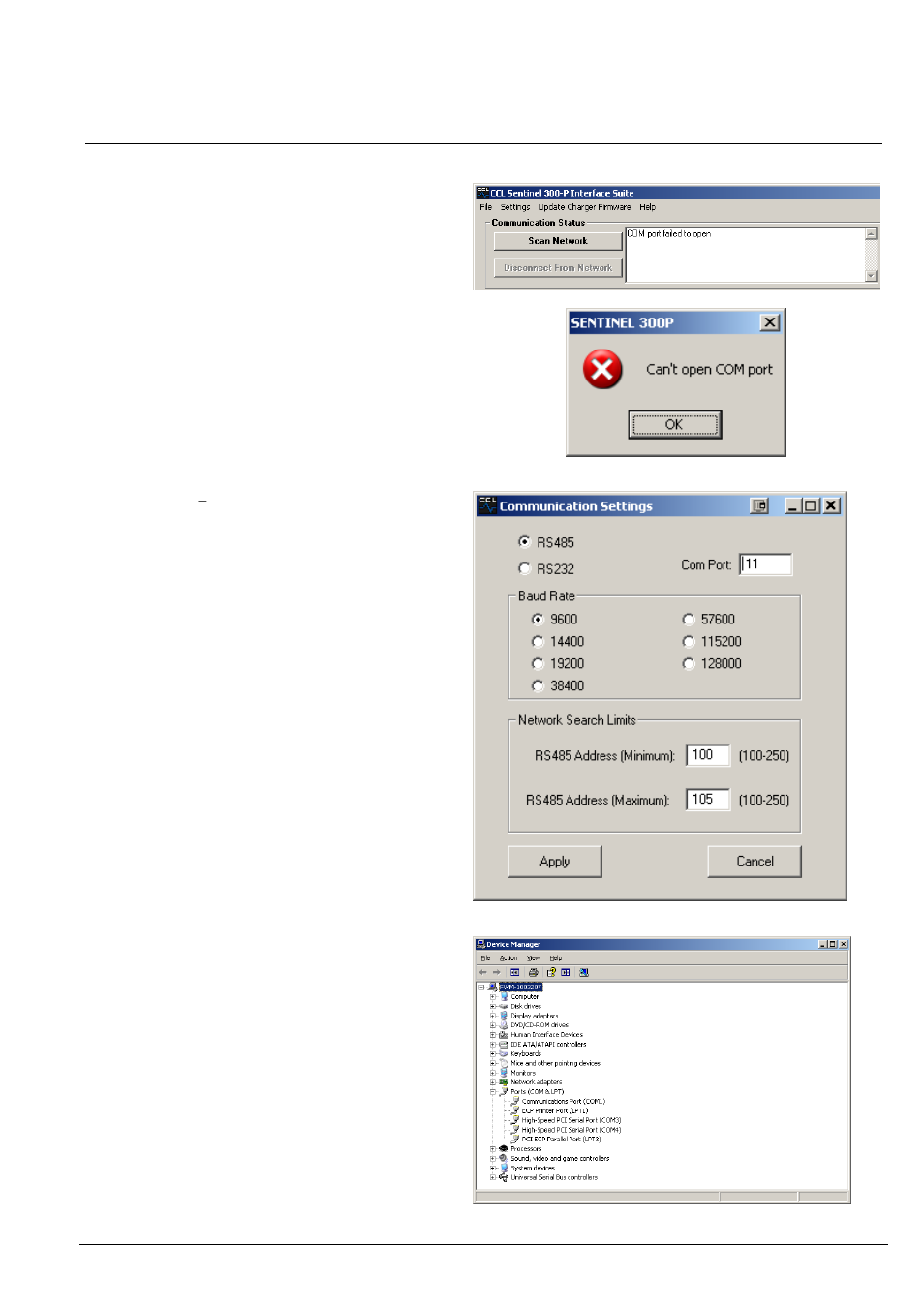 Resolving communication errors | Computronic Controls Sentinel 300P User Manual | Page 19 / 22