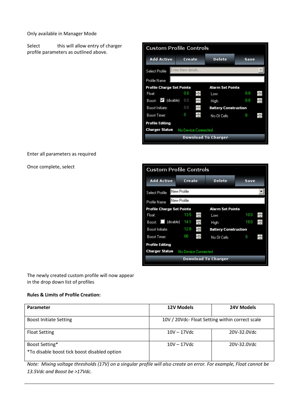 Creating custom profiles | Computronic Controls Sentinel 150P User Manual | Page 19 / 28