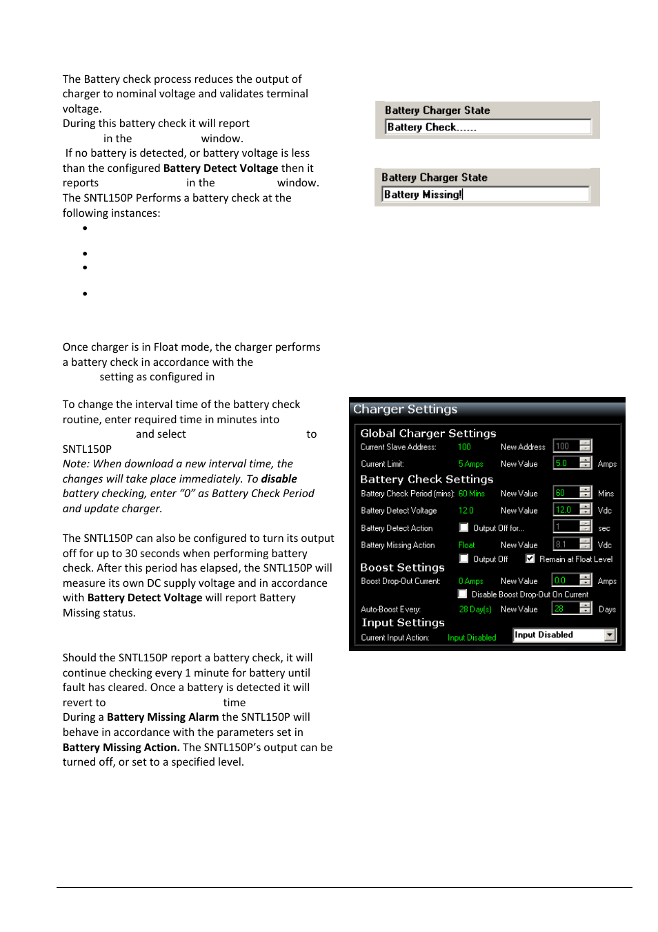 Battery check routine | Computronic Controls Sentinel 150P User Manual | Page 21 / 28