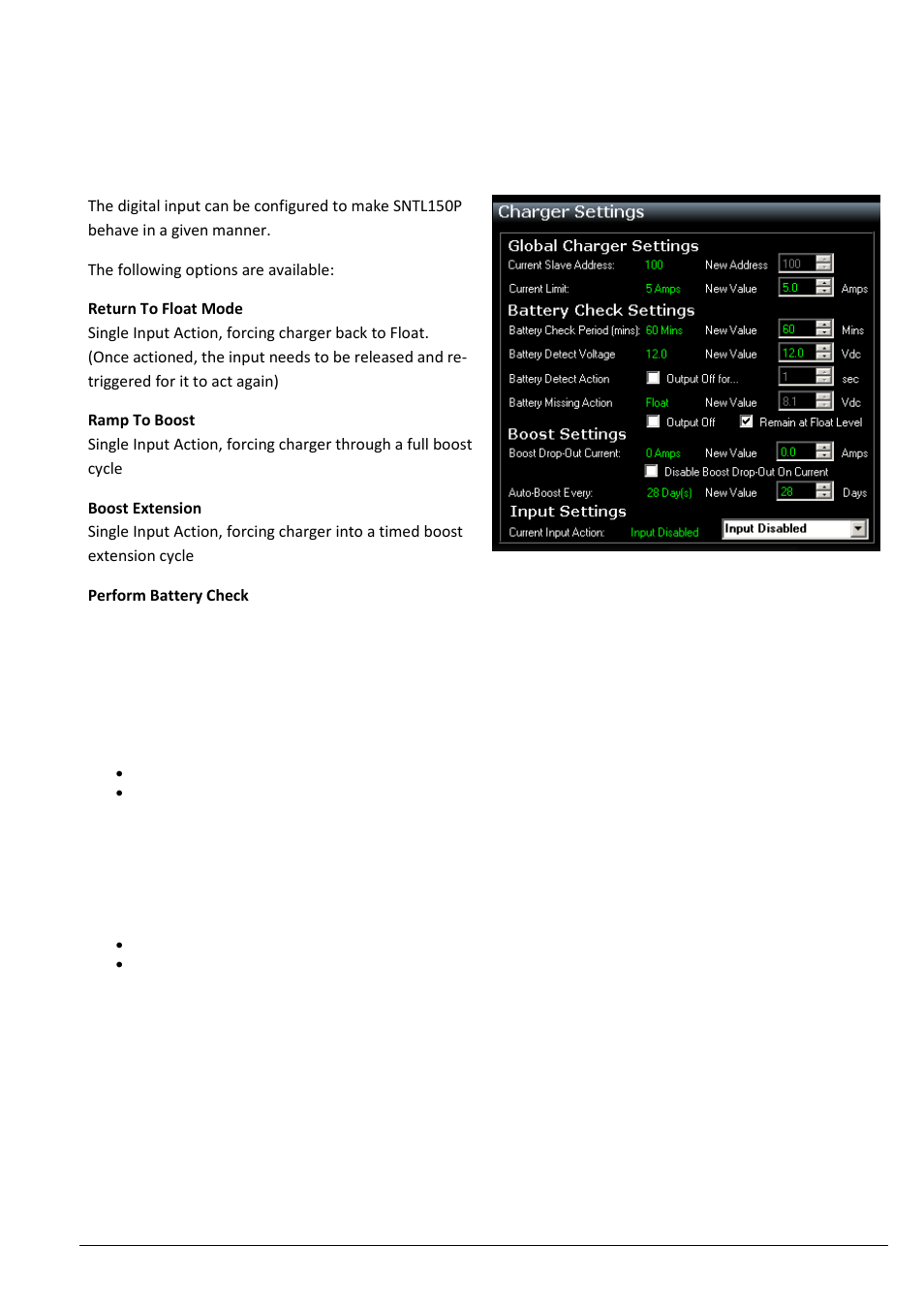 Digital input settings (where fitted) | Computronic Controls Sentinel 150P User Manual | Page 23 / 28