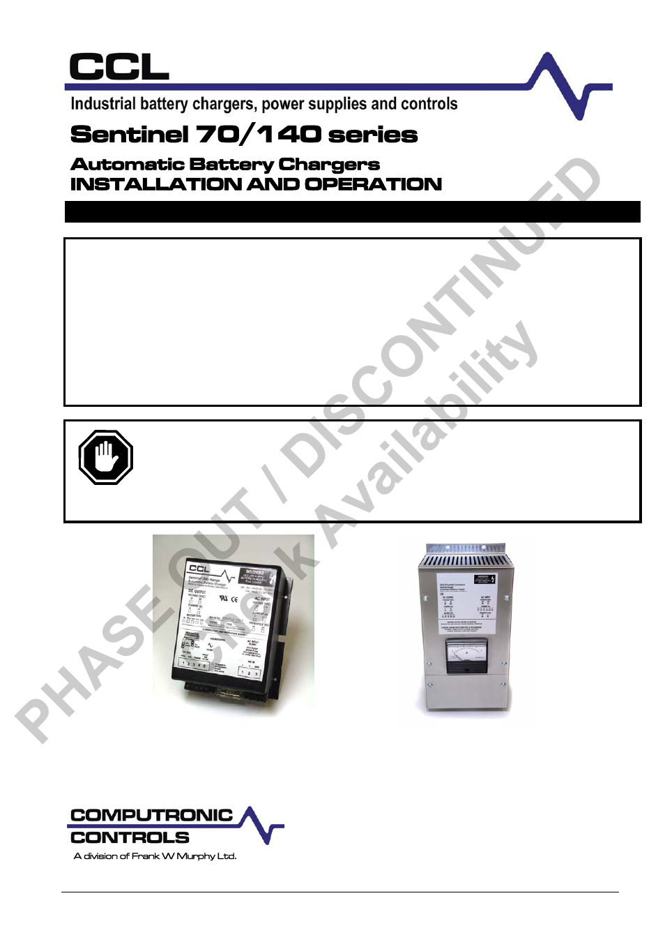 Computronic Controls Sentinel 70 User Manual | 6 pages