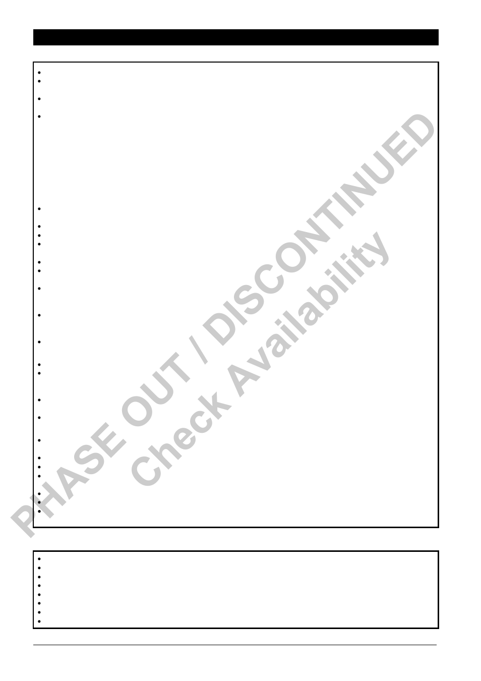 Phase out / discontinued check availability | Computronic Controls Sentinel 70 User Manual | Page 2 / 6