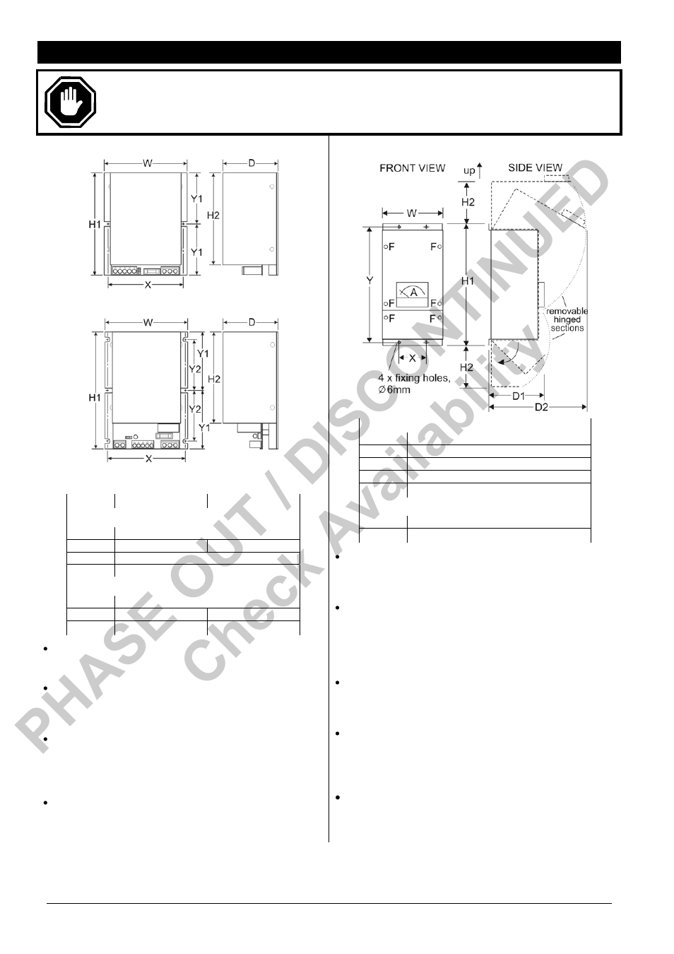 Phase out / discontinued check availability | Computronic Controls Sentinel 70 User Manual | Page 4 / 6