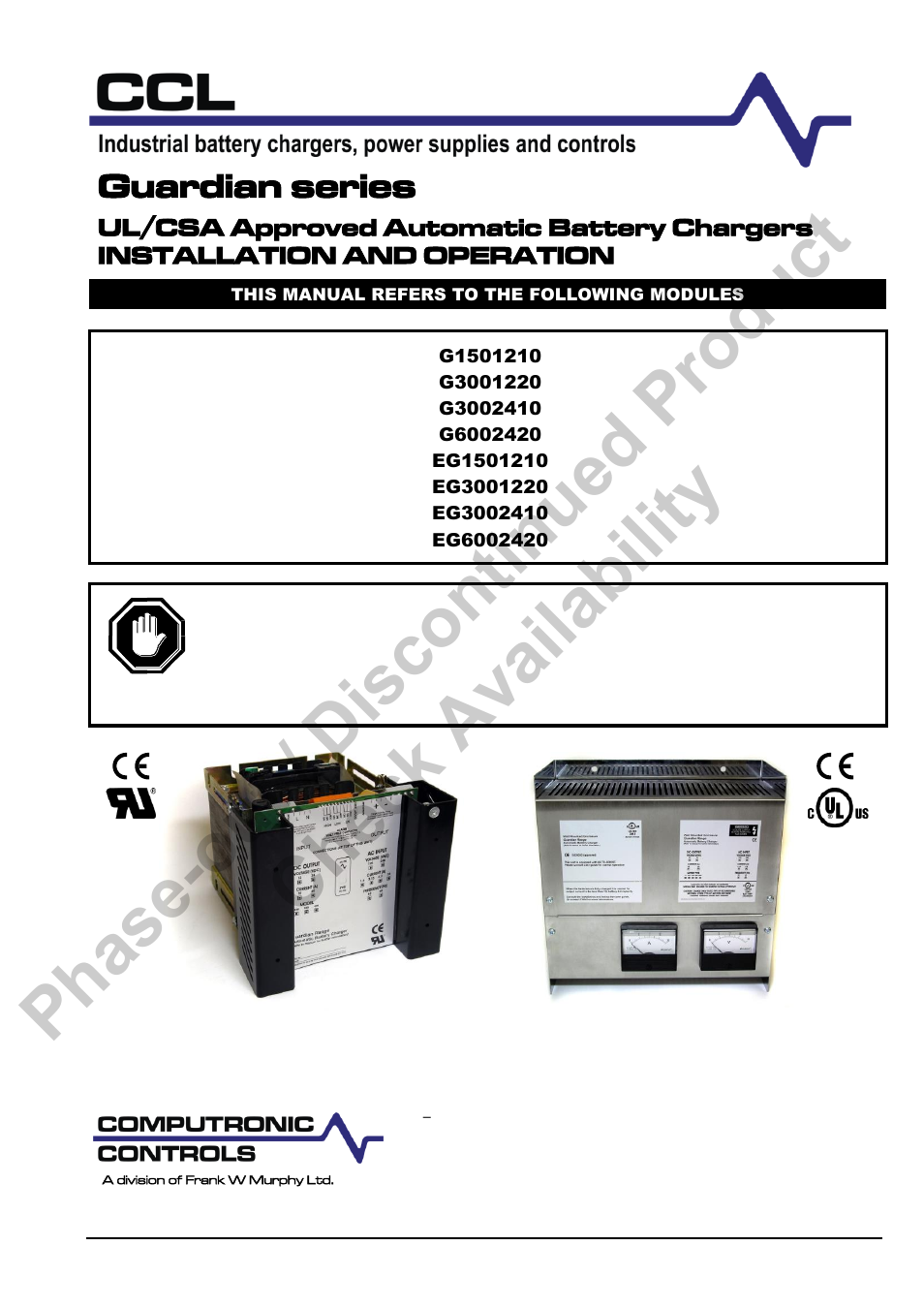 Computronic Controls Guardian User Manual | 8 pages